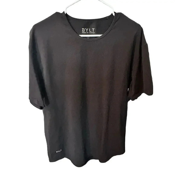 BYLT Men's Black Premium Basics Drop Cut S/S SLIM Performance T-Shirt Size XL - Picture 5 of 6